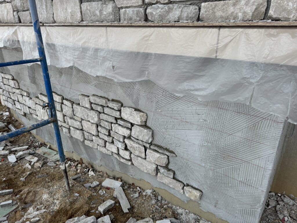 Stone Veneer Fireplace